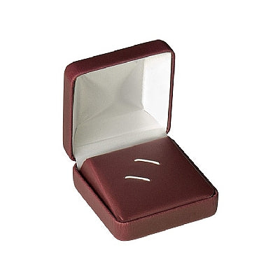 Leatherette Tie Clip Box with Matching Leather-Feel Inserts