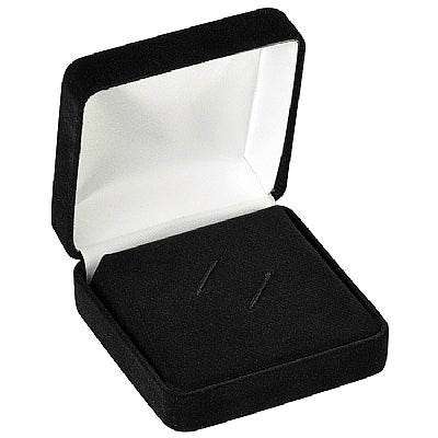 Velour Tie Clip Box with White Sleeve