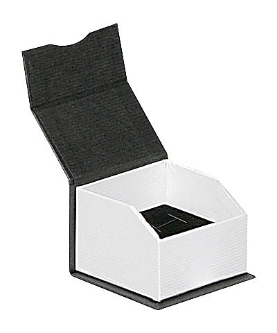 Elegant  Paper Single Ring Box with a Unique Magnetic Ribbon