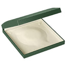 Paper Covered Large Set Box with Gold Accent and White Interior