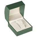 Paper Covered Bangle or Watch Box with Gold Accent and White Interior