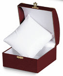 Leatherette Bracelet or Watch Box with Gold Trim and Closure