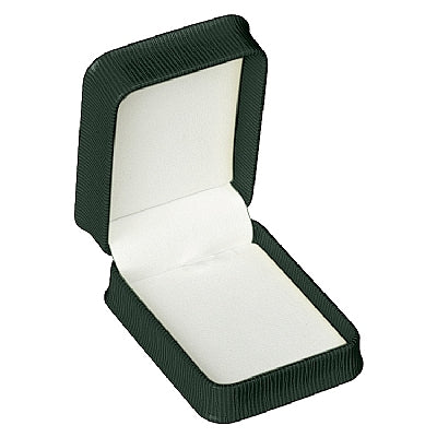 Embossed Leatherette Regular Pendant Box with White Velvet Interior