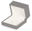 Matte Paper Covered Clip for Ring Box with Cream Leatherette Interior