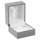 Paper Covered Clip Ring Box with Gold Accent