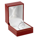 Paper Covered Clip Ring Box with Gold Accent