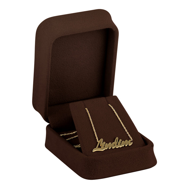 Suede Pendant Box with Matching Suede Interior