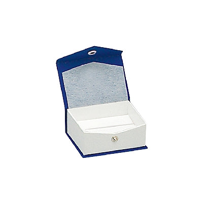 Textured Paper Covered Double Ring Box with White Insert