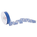 Wired Striped Metallic Ribbon