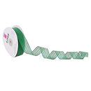 Wired Striped Metallic Ribbon
