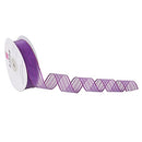 Wired Striped Metallic Ribbon