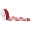 Wired Striped Metallic Ribbon