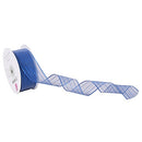 Wired Striped Metallic Ribbon