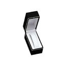 Textured Leatherette Standing Bangle Box with Gold Accent