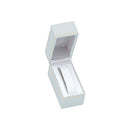 Textured Leatherette Standing Bangle Box with Gold Accent