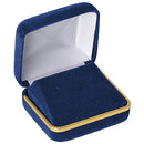 Velvet Double Earring Box with Gold Rims and Matching Insert