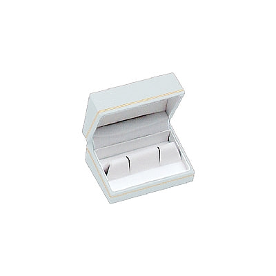 Textured Leatherette Cufflink Box with Gold Accent