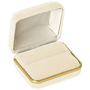 Velvet Double Ring Box with Gold Rims and Matching Insert