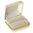 Velvet Double Ring Box with Gold Rims and Matching Insert
