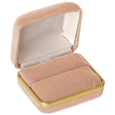 Velvet Double Ring Box with Gold Rims and Matching Insert