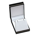 Textured Leatherette Pendant or Earring Box with Gold Accent