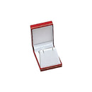 Textured Leatherette Pendant or Earring Box with Gold Accent