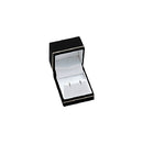 Textured Leatherette Single Earring Box with Gold Accent