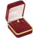 Velvet Charm Box with Hook and Gold Rims with Matching Insert