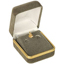 Velvet Charm Box with Hook and Gold Rims with Matching Insert