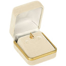 Velvet Charm Box with Hook and Gold Rims with Matching Insert