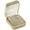 Velvet Charm Box with Hook and Gold Rims with Matching Insert
