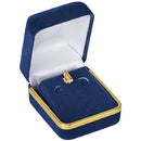 Velvet Charm Box with Hook and Gold Rims with Matching Insert