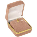 Velvet Charm Box with Hook and Gold Rims with Matching Insert