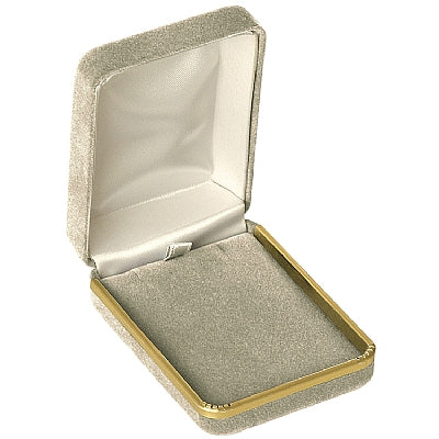 Velvet Pendant Box with Gold Rims and Matching Insert