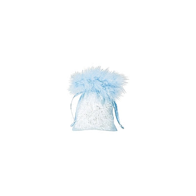 Organza Feather Top Drawstring Pouch