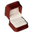 Embossed Leatherette Single Ring Box with White Velvet Interior