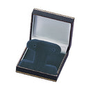 Leatherette French Clip Earring Box with Matching Insert and White Window