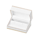 Leatherette Cufflink Box with Matching Insert and White Window