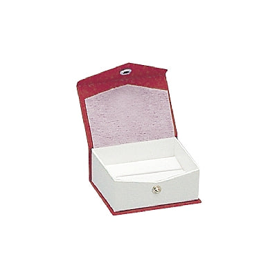 Textured Paper Covered Double Ring Box with White Insert