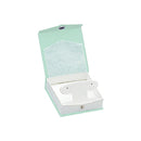 Textured Paper Covered French Clip Earring Box with White Insert