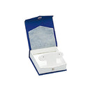 Textured Paper Covered French Clip Earring Box with White Insert