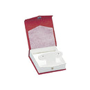 Textured Paper Covered French Clip Earring Box with White Insert