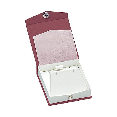 Textured Paper Covered Large Earring or Pendant Box with White Insert