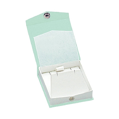 Textured Paper Covered Large Earring or Pendant Box with White Insert