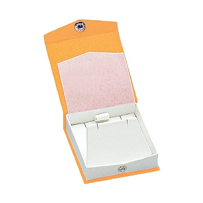 Textured Paper Covered Large Earring or Pendant Box with White Insert