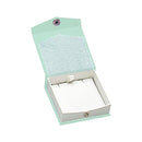Textured Paper Covered Regular Pendant Box with White Insert