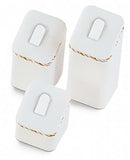 Leather Set of 3 Ring Stands