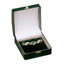 Leatherette Bangle Box with Gold Trim and Closure