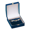 Leatherette Bangle Box with Gold Trim and Closure