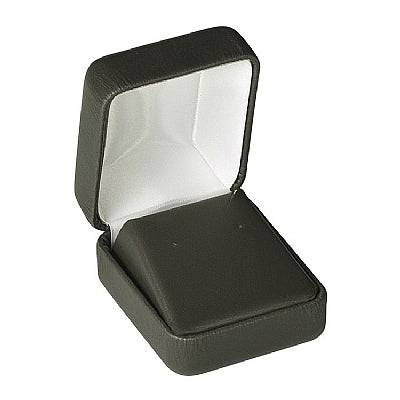 Leatherette Single Earring Box with Matching Leather-Feel Inserts